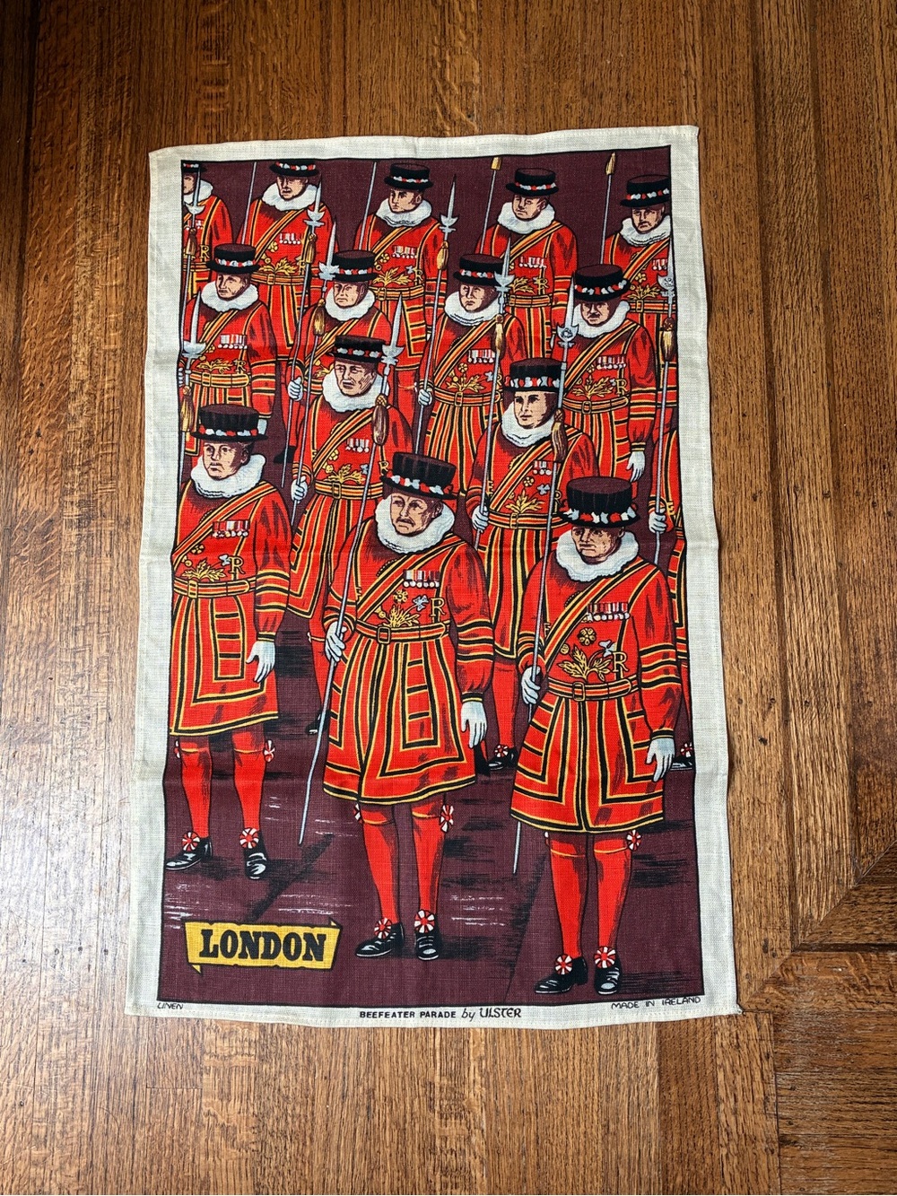 Irish Linen London Beefeater Parade tea towel